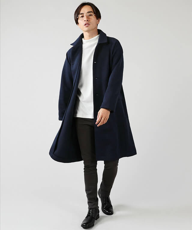 [11月18日UP] ステンカラーコートも“立ち襟”にする事で別の表情に。タートルネックとの相性も - メンズファッションマガジン“服ログ”
