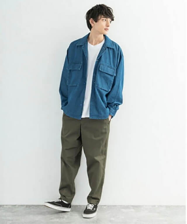 3月21日up 春のミリタリースタイル トレンドも取り入れることができるcpoシャツをメインにコーデ メンズファッションマガジン 服ログ