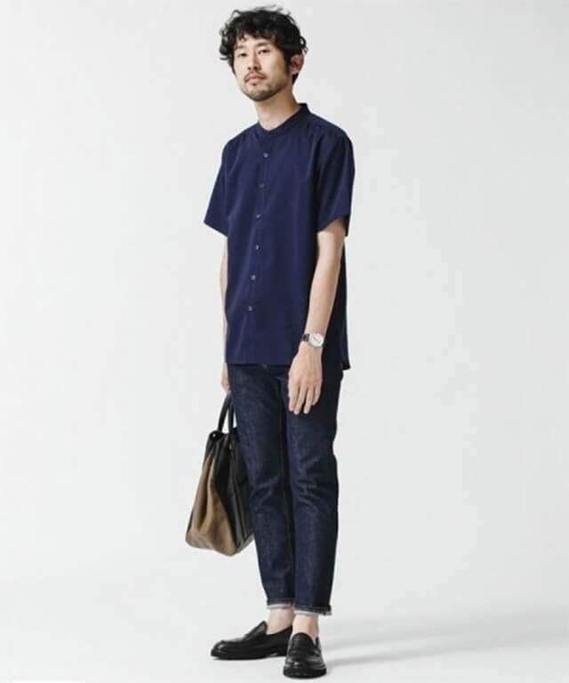 6月21日up しっかりと首を見せてあげる事で細見え効果も 夏のオシャレテクニックでもある3首見せコーデ メンズファッションマガジン 服ログ