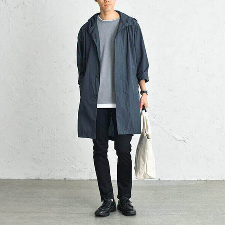 6月5日up 肌寒い梅雨の時期は撥水加工 薄手のアウターで乗り切ろう さりげないレイヤード感も メンズファッションマガジン 服ログ